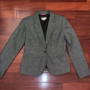 Black and white blazer